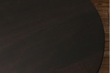 レトロ家具　昭和中期　栓材　渋みのある色味が魅力の丸ちゃぶ台(折りたたみテーブル、座卓、ローテーブル)(R-040775)