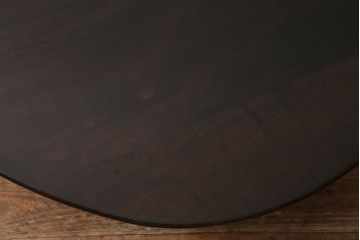 レトロ家具　昭和中期　栓材　渋みのある色味が魅力の丸ちゃぶ台(折りたたみテーブル、座卓、ローテーブル)(R-040775)