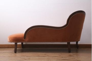 アンティーク家具　イギリスアンティーク　マホガニー材　風格を備えたフォルムが魅力的なシェーズロング(ソファ、カウチソファ)(R-040778)