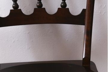 中古　松本民芸家具　#49型A　クラシックな佇まいが魅力的なワイコムチェア(ダイニングチェア、椅子、板座チェア)(R-040780)