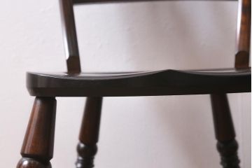中古　松本民芸家具　#49型A　クラシックな佇まいが魅力的なワイコムチェア(ダイニングチェア、椅子、板座チェア)(R-040780)