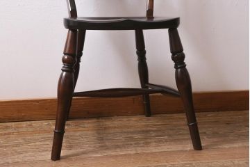 中古　松本民芸家具　#49型A　クラシックな佇まいが魅力的なワイコムチェア(ダイニングチェア、椅子、板座チェア)(R-040780)