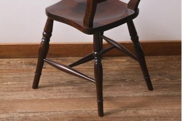 中古　松本民芸家具　#49型A　クラシックな佇まいが魅力的なワイコムチェア(ダイニングチェア、椅子、板座チェア)(R-040780)