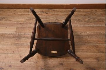 中古　松本民芸家具　#49型A　クラシックな佇まいが魅力的なワイコムチェア(ダイニングチェア、椅子、板座チェア)(R-040780)