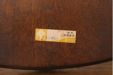 中古　松本民芸家具　#49型A　クラシックな佇まいが魅力的なワイコムチェア(ダイニングチェア、椅子、板座チェア)(R-040780)