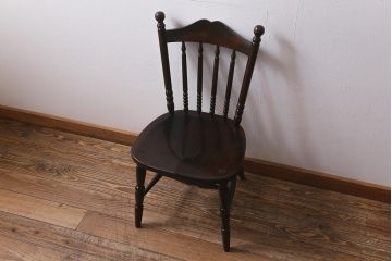 中古　北海道民芸家具　HM626　シックなダイニングチェア(椅子、ウィンザーチェア、ウインザーチェア)(R-040781)