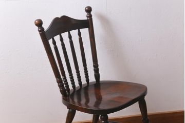 中古　北海道民芸家具　HM626　シックなダイニングチェア(椅子、ウィンザーチェア、ウインザーチェア)(R-040782)