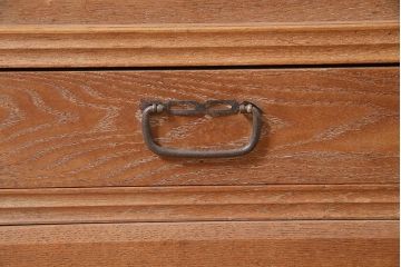 アンティーク家具　昭和初期　京都産　上品さとレトロな雰囲気を併せ持つ戸棚(キャビネット、食器棚、収納棚)(R-040787)