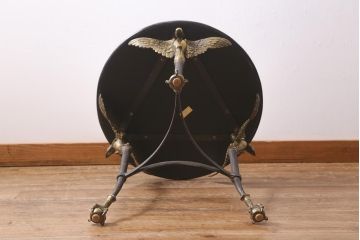 中古　イギリス家具　MAITLAND SMITH(メートランドスミス)　大理石天板　オケージョナルテーブル(サイドテーブル、ラウンドテーブル)(定価約49万円)(R-040790)