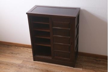 中古　松本民芸家具　上品な雰囲気漂う下駄箱(靴箱、戸棚、キャビネット)(R-040794)
