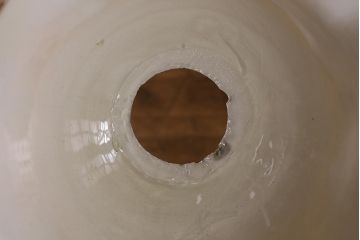 イギリスヴィンテージ照明　上品なフリルシェードのペンダントライト(ランプシェード、天井照明、ビンテージ)(R-040802)