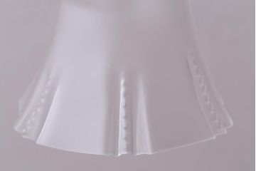 ヴィンテージ照明　イギリスビンテージ　フロストガラス　小振りで可愛いペンダントライト(シェード、天井照明)(R-040812)