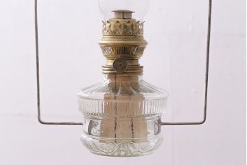 ヴィンテージ雑貨　ドイツ製　CAMERCO-PICADOR　巻き芯14番　ガラス製タンク　吊り下げ式オイルランプ(ランタン、ハンギングランプ、ビンテージ)(R-040818)