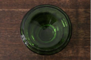 ヴィンテージ雑貨　ドイツ製　巻芯14分芯　KOSMOS　BRENNER　グリーンの色付きタンクが素敵なオイルランプ(卓上ランプ、豆ランプ、ビンテージ)(R-040820)