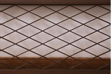 アンティーク建具　昭和中期　シンプルなデザインの組子が美しい欄間(明かり取り、明り取り)(R-040828)