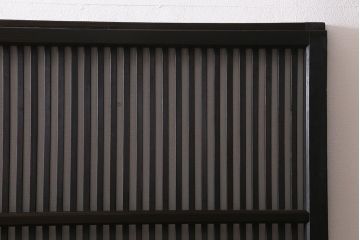 アンティーク建具　昭和初期　レトロな模様が入ったガラスが魅力の格子戸3枚セット(引き戸、ガラス帯戸)(R-040829)