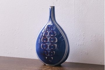 ビンテージ　ROYAL COPENHAGEN(ロイヤルコペンハーゲン)　Tenera(テネラ)　FAJANCE(ファイアンス)　フラワーベース(花瓶、花器、一輪挿し)(R-040835)