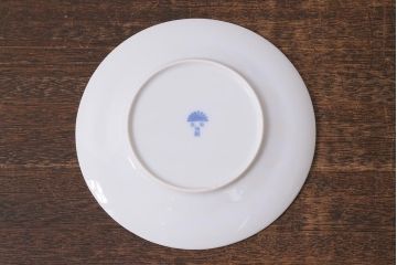 アンティーク雑貨　昭和初期　「日本特製」　輸出用　梅図印判皿4枚セット(中皿、和食器)(R-040837)