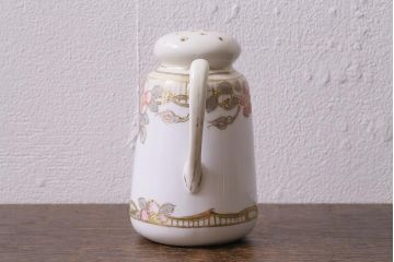 オールドノリタケ(日陶、Noritake、則武)　金彩の花柄がエレガントな調味料入れ(クルエット、ソルト入れ、コンディメント)(R-040840)