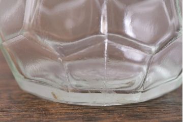 アンティーク雑貨　レトロなガラス調味料入れ2個セット(醤油差し、クルエット、醤油瓶、ガラスビン)(R-040842)