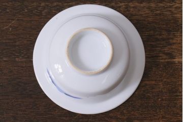 アンティーク雑貨　明治期　金彩色絵染付向付3点セット(小鉢、小皿、和食器)(R-040846)