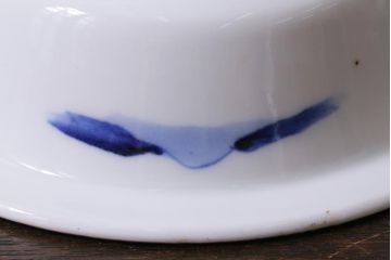 アンティーク雑貨　明治期　金彩色絵染付向付3点セット(小鉢、小皿、和食器)(R-040846)