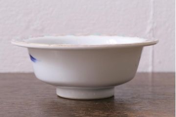 アンティーク雑貨　明治期　金彩色絵染付向付3点セット(小鉢、小皿、和食器)(R-040846)