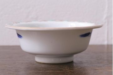 アンティーク雑貨　明治期　金彩色絵染付向付3点セット(小鉢、小皿、和食器)(R-040846)