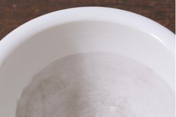 アンティーク雑貨　昭和初期　角皿付きの古い乳鉢(乳棒付き)(R-040848)