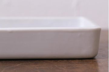アンティーク雑貨　昭和初期　角皿付きの古い乳鉢(乳棒付き)(R-040849)