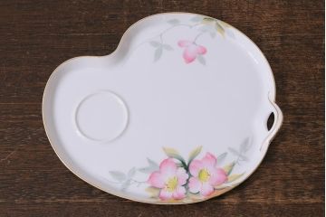 オールドノリタケ(日陶、Noritake、則武)　金彩　アザレア花文カップ&ソーサー・スナックセット、花文カップ&ソーサー(ランチョンセット、洋食器)(R-040851)