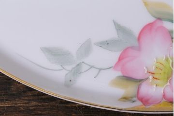 オールドノリタケ(日陶、Noritake、則武)　金彩　アザレア花文カップ&ソーサー・スナックセット、花文カップ&ソーサー(ランチョンセット、洋食器)(R-040851)