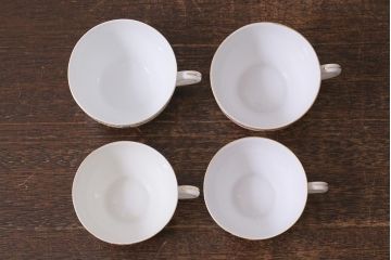 オールドノリタケ(日陶、Noritake、則武)　金彩　アザレア花文カップ&ソーサー・スナックセット、花文カップ&ソーサー(ランチョンセット、洋食器)(R-040851)