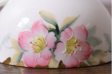 オールドノリタケ(日陶、Noritake、則武)　金彩　アザレア花文カップ&ソーサー・スナックセット、花文カップ&ソーサー(ランチョンセット、洋食器)(R-040851)