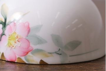 オールドノリタケ(日陶、Noritake、則武)　金彩　アザレア花文カップ&ソーサー・スナックセット、花文カップ&ソーサー(ランチョンセット、洋食器)(R-040851)