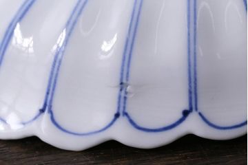 アンティーク雑貨　江戸期　染付　菊図　小皿2枚セット(和食器)(R-040852)