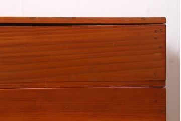 アンティーク雑貨　昭和初期　懐かしさ漂う木製のばんじゅう5個セット(番重、木箱)(R-040854)