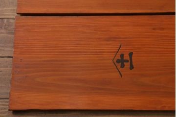 アンティーク雑貨　昭和初期　懐かしさ漂う木製のばんじゅう5個セット(番重、木箱)(R-040854)