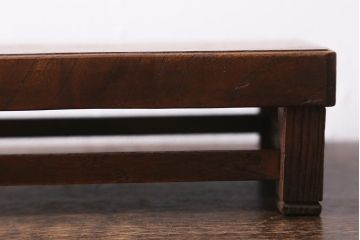 アンティーク雑貨　明治大正期　ケヤキ材　味わい深い杢目が魅力の花台(飾り台)(R-040855)