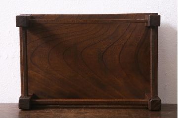 アンティーク雑貨　明治大正期　ケヤキ材　味わい深い杢目が魅力の花台(飾り台)(R-040855)