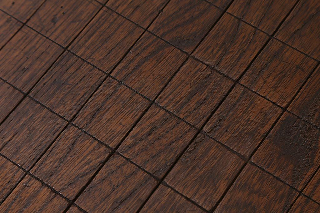 アンティーク雑貨　古民具　明治大正期　古い趣が貫禄漂う将棋盤(飾り台、花台)(R-040856)