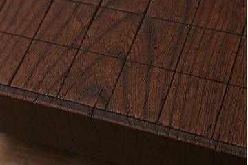 アンティーク雑貨　古民具　明治大正期　古い趣が貫禄漂う将棋盤(飾り台、花台)(R-040856)