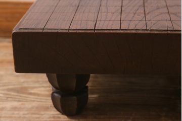 アンティーク雑貨　古民具　明治大正期　古い趣が貫禄漂う将棋盤(飾り台、花台)(R-040856)