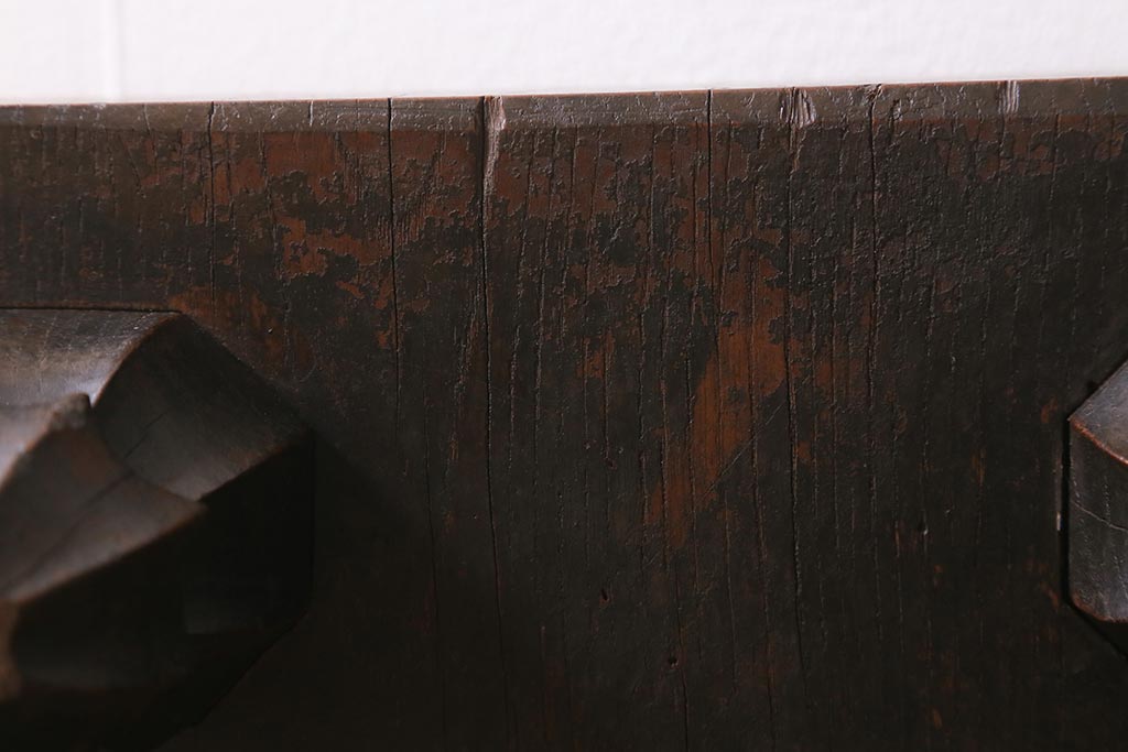 アンティーク雑貨　古民具　明治大正期　古い趣が貫禄漂う将棋盤(飾り台、花台)(R-040856)