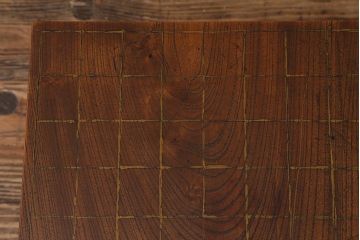 アンティーク雑貨　古民具　明治大正期　古い趣が貫禄漂う将棋盤(飾り台、花台)(R-040857)