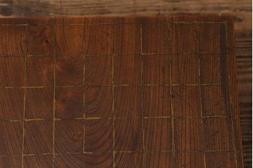 アンティーク雑貨　古民具　明治大正期　古い趣が貫禄漂う将棋盤(飾り台、花台)(R-040857)