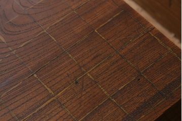 アンティーク雑貨　古民具　明治大正期　古い趣が貫禄漂う将棋盤(飾り台、花台)(R-040857)