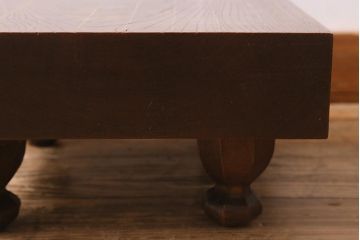 アンティーク雑貨　古民具　明治大正期　古い趣が貫禄漂う将棋盤(飾り台、花台)(R-040857)