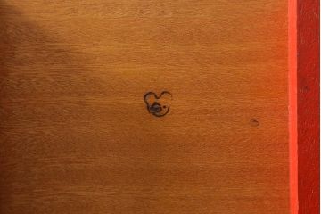 レトロ雑貨　昭和レトロ　希少　ままごと　かわいらしい木製の小さなワードローブ(おもちゃ、玩具)(R-040860)