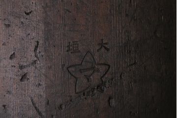 アンティーク雑貨　和製アンティーク　古民具　長い時を経た風合いが魅力的な斗棒付き一斗枡(一斗マス)(R-040863)